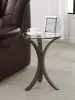 CoasterEveryday 902867 Edgar - Round Glass Top Accent Side Table - Cappuccino