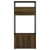 Coaster Fine Furniture 980006 Quincy - 2 Door Coat Rack Hall Tree Storage Bench - Dark Pine