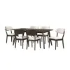 New Classic 40-1078-D6C New Classic 40-1078-D6C Rex - Rectangle Dining Table & 6 Open Back Chairs - Dark Brown