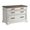 Intercon DK-HO-4230LF-RFO-C Drake - Lateral File Cabinet - Rustic White / French Oak