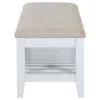 Coaster Fine Furniture 223476 Bexhill - Upholstered Rectangular Bench With Shelf - White
