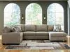 Benchcraft® 48404S2 Benchcraft® 48404S2 Newellen - 3-Piece Sectional With RAF Chaise And LAF Sofa - Beige