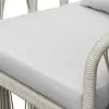 Intercon AX-CH-460AC-WHT-C Alexa - Outdoor Dining Side Arm Chair - White