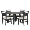 New Classic D4103-51S Sable Crest - 5 Piece Set (Round Dining Table & 4 Chairs) - Black