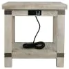 Ashley Furniture T757-3 Carynhurst - Rectangular End Table - White Wash Gray