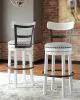 Ashley Furniture D546-530 Ashley Furniture D546-530 Valebeck - Tall UPH Swivel Barstool - White