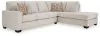 Ashley Furniture 24305/66/17/08 Ashley Furniture 24305/66/17/08 Aviemore - 3 Pc. - 2-Piece Sectional With Raf Corner Chaise, Ottoman - Stone