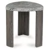 Ashley Furniture T600-6 Surmour - Triangle End Table - Gray / Brown