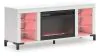 Ashley Furniture W2722-168 Brollevi - TV Stand With Fireplace - White