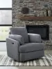 Ashley Furniture A3000738 Alainmont Next-Gen Nuvella - Swivel Power Recliner - Salt And Pepper
