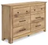 Ashley Furniture PCB1170-31 Ashley Furniture PCB1170-31 Makidern - Six Drawer Dresser - Tan