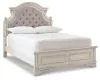 Ashley Furniture B743B14 Realyn - Full Panel Bed - Chipped White