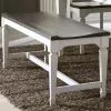 Liberty Furniture 417-C9000B Allyson Park - Wood Seat Bench - Wirebrushed White / Charcoal