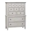 Liberty Furniture 824-BR41 Heartland - 5 Drawer Chest - Antique White / Tobacco Tops