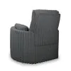 New Classic U5482-18-BLK Embrace - Swivel Accent Chair - Charcoal