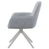 CoasterElevations 110322 Abby - Fabric Upholstered Swivel Dining Arm Chair - Light Gray
