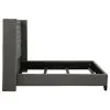 CoasterEssence 301405KE Bancroft - Upholstered Eastern King Wingback Bed - Gray