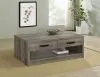 Coaster Fine Furniture 707728 Felix - 2-Drawer Engineered Wood Coffee Table - Gray Driftwood