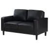 Coaster Fine Furniture 508362 Ruth - Upholstered Track Arm Loveseat - Black