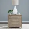 Liberty Furniture 789-BR61 Brentwood - 3 Drawer Nightstand With Charging Station - Sandstone