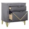 New Classic B1826-040 Symmetry - 2 Drawer Nightstand - Charcoal