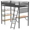 Coaster Fine Furniture 460332BLKB1 Campus - Twin Posts, Front & Rear Guard Rails, Ladder, tube For Part Shelf, Box 1 of 2 - Matte Black