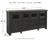 Ashley Furniture W736-68 Tyler Creek - Extra Large TV Stand - Black / Gray