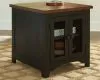 Ashley Furniture T468-3 Valebeck - Rectangular End Table - Black / Brown