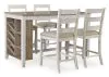Ashley Furniture D394-32 Skempton - Rectangular Counter Table With Storage - White