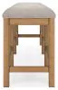 Ashley Furniture D773-09 Havonplane - XL Counter Height Upholstered Dining Bench - Brown