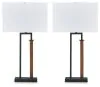 Ashley Furniture L204554 Voslen - Metal Table Lamp (Set of 2) - Black / Brown