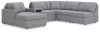 Ashley Furniture 92104S24 Ashley Furniture 92104S24 Modmax - 6-Piece Sectional With Laf Corner Chaise And Audio System Console - Granite