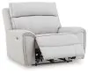 Ashley Furniture PC9880282 Social Pointe - Power Recliner / Adjustable Headrest - Pearl / Ash