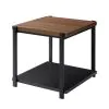 New Classic T4138-3P-BRN Linea - 3 Piece Occasional Set (1 Coffee & 2 End Tables) - Black / Brown