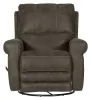 Jackson Furniture Industries 47535-1304/56-3304/56 Maddie - Faux Leather Swivel Glider Recliner - Ash