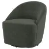 Coaster Fine Furniture 903075 Leon - Upholstered Barrel Accent Swivel Chair - Hunter Green