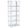 Coaster Fine Furniture 950399 Aero - 5-Shelf Display Curio Cabinet With LED Lighting - White