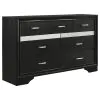 Coaster Fine Furniture 206360KW-S5 Miranda - 5 Piece California King Bedroom Set - Black