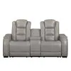 New Classic L3183A-25-LGY New Classic L3183A-25-LGY Breckenridge II - Console Loveseat With Dual Recliners - Light Gray