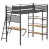 Coaster Fine Furniture 460332BLKB1 Campus - Twin Posts, Front & Rear Guard Rails, Ladder, tube For Part Shelf, Box 1 of 2 - Matte Black