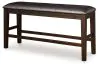 Ashley Furniture D596-09 Ashley Furniture D596-09 Haddigan - Double Counter Height Upholstered Bench - Dark Brown
