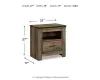 Ashley Furniture B446-91 Trinell - One Drawer Night Stand - Brown