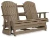 Ashley Furniture P114-835 Hyland Wave - Glider Loveseat - Driftwood