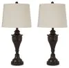 Ashley Furniture L204024 Darlita - Metal Table Lamp (Set of 2) - Bronze Finish