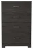 Ashley Furniture B2589/31/36/44/72/97/92(2) Ashley Furniture B2589/31/36/44/72/97/92(2) Belachime - 7 Pc. - Dresser, Mirror, Chest, King Panel Bed, 2 Nightstands - Black