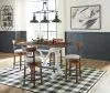 Ashley Furniture D546/13/424(4) Valebeck - 5 Pc. - Counter Table, 4 Upholstered Barstools - White