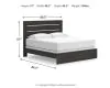 Ashley Furniture PCB2108B8 Ashley Furniture PCB2108B8 Hollivern - King Panel Bed - Dark Gray
