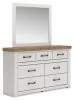Benchcraft® B4615B1 Benchcraft® B4615B1 Savonport - Dresser And Mirror - White / Brown