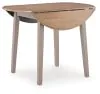 Ashley Furniture PCD403-15 Harperfeld - Round Dining Room Drop Leaf Table - Natural / Gray