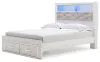 Ashley Furniture B2640B19 Altyra - Queen Panel Bookcase Bed With Footboard Storage - White